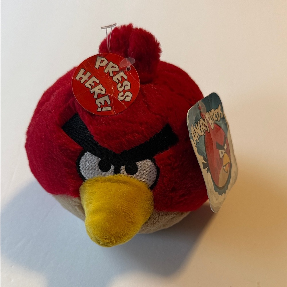 Angry Birds 5 inch Red Plush Toy with Working Squawk‎ Sound